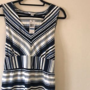 Nautical Striped Print Dress